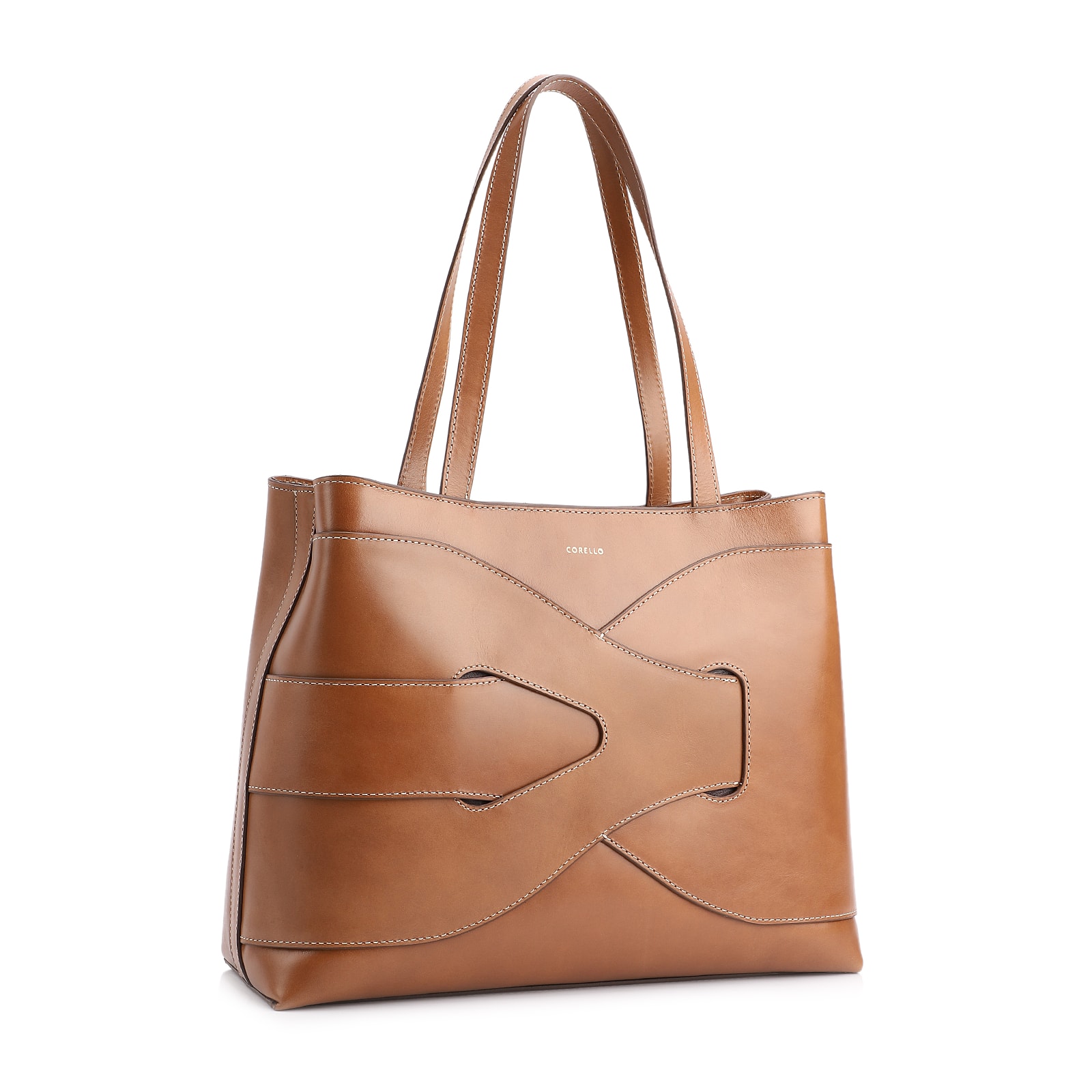 Bolsa Tote Couro Marrom Claro