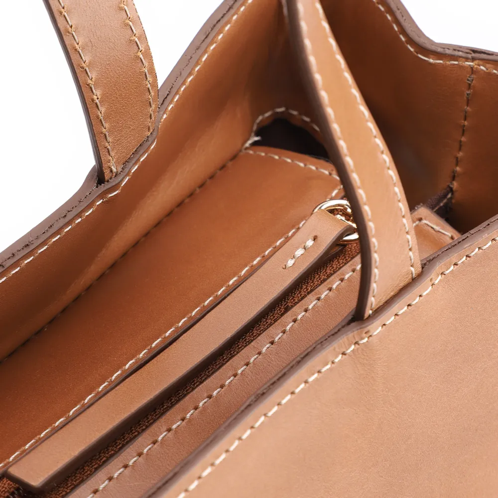 Bolsa Tote Couro Marrom Claro - imagem 5
