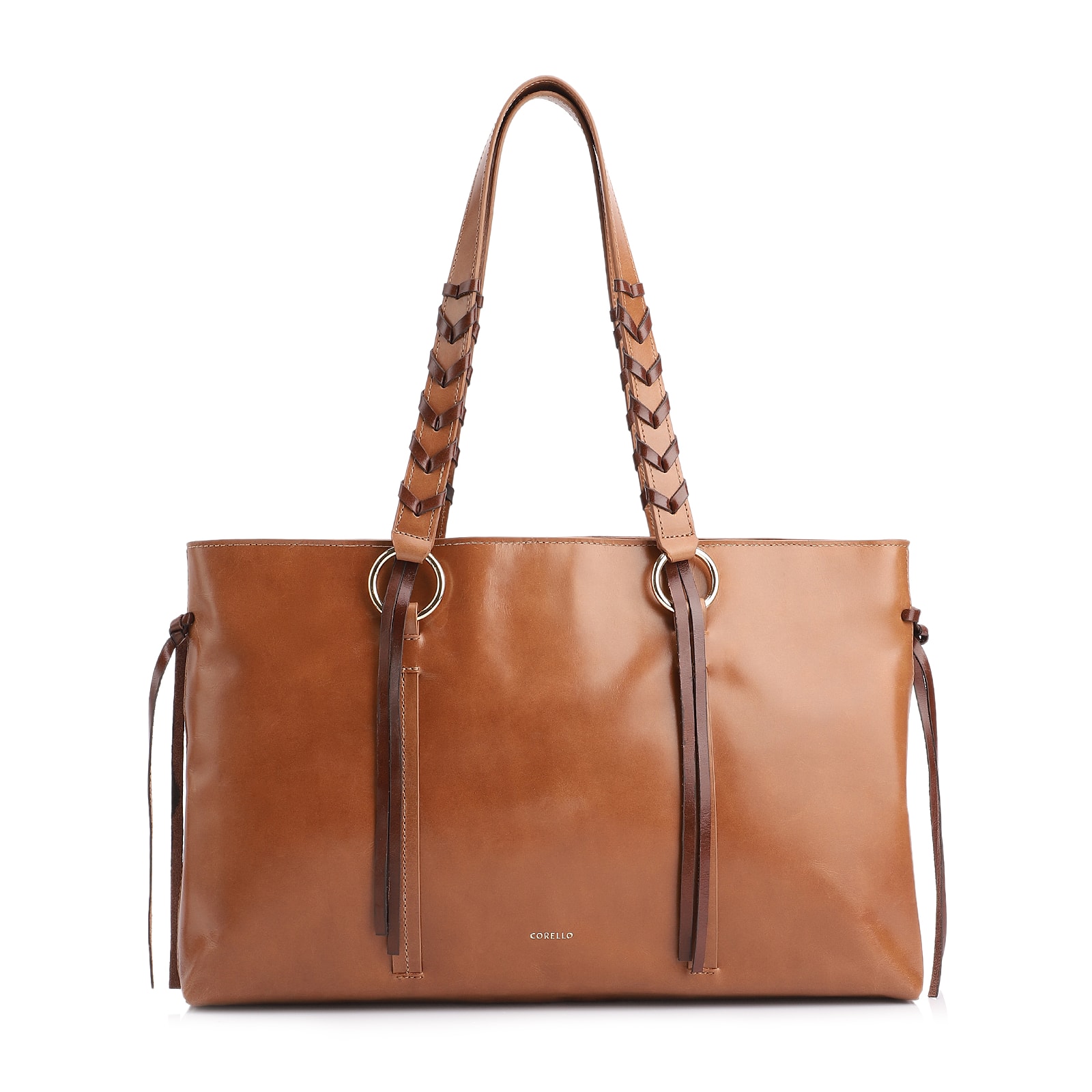 Bolsa Tote Couro Marrom Claro