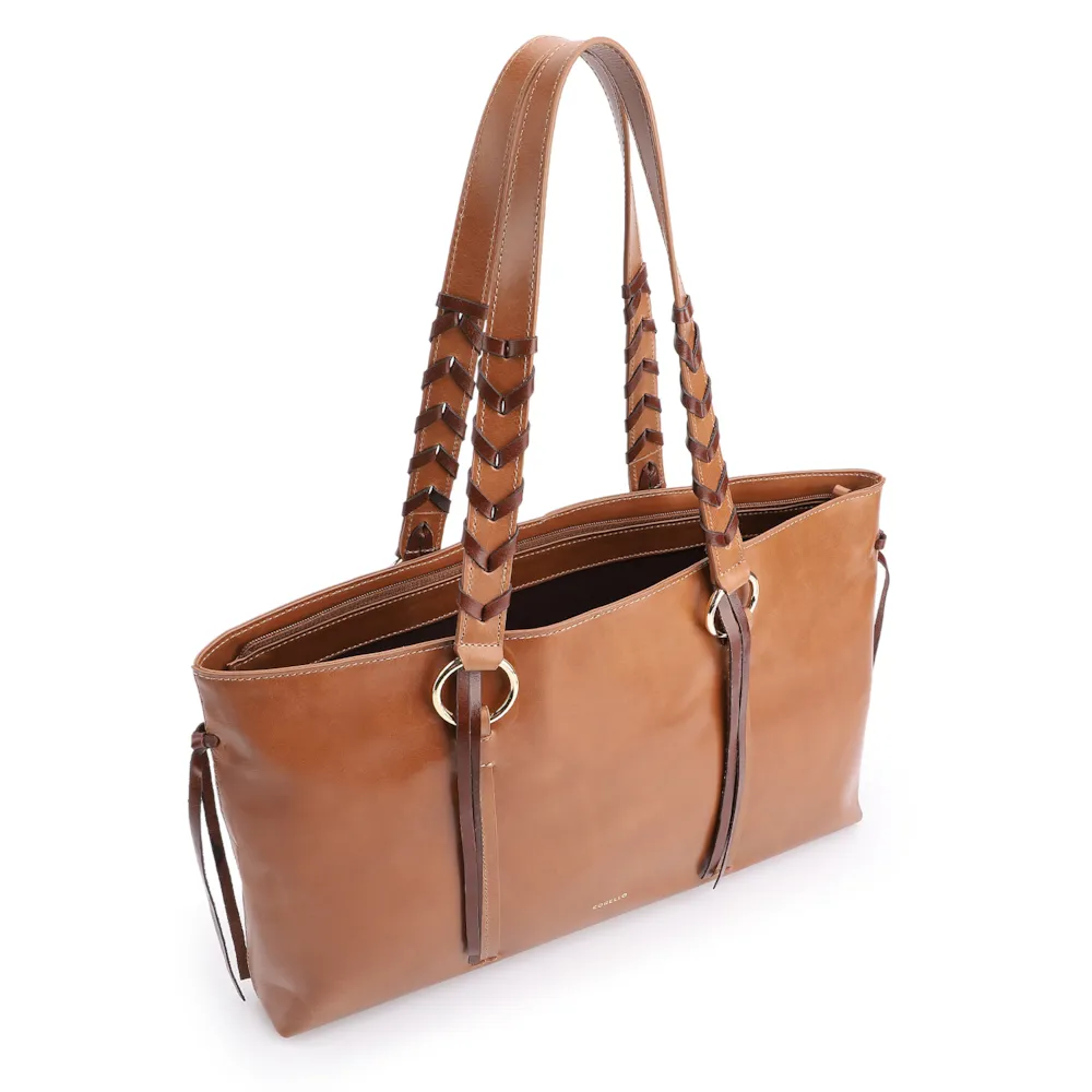 Bolsa Tote Couro Marrom Claro - imagem 4