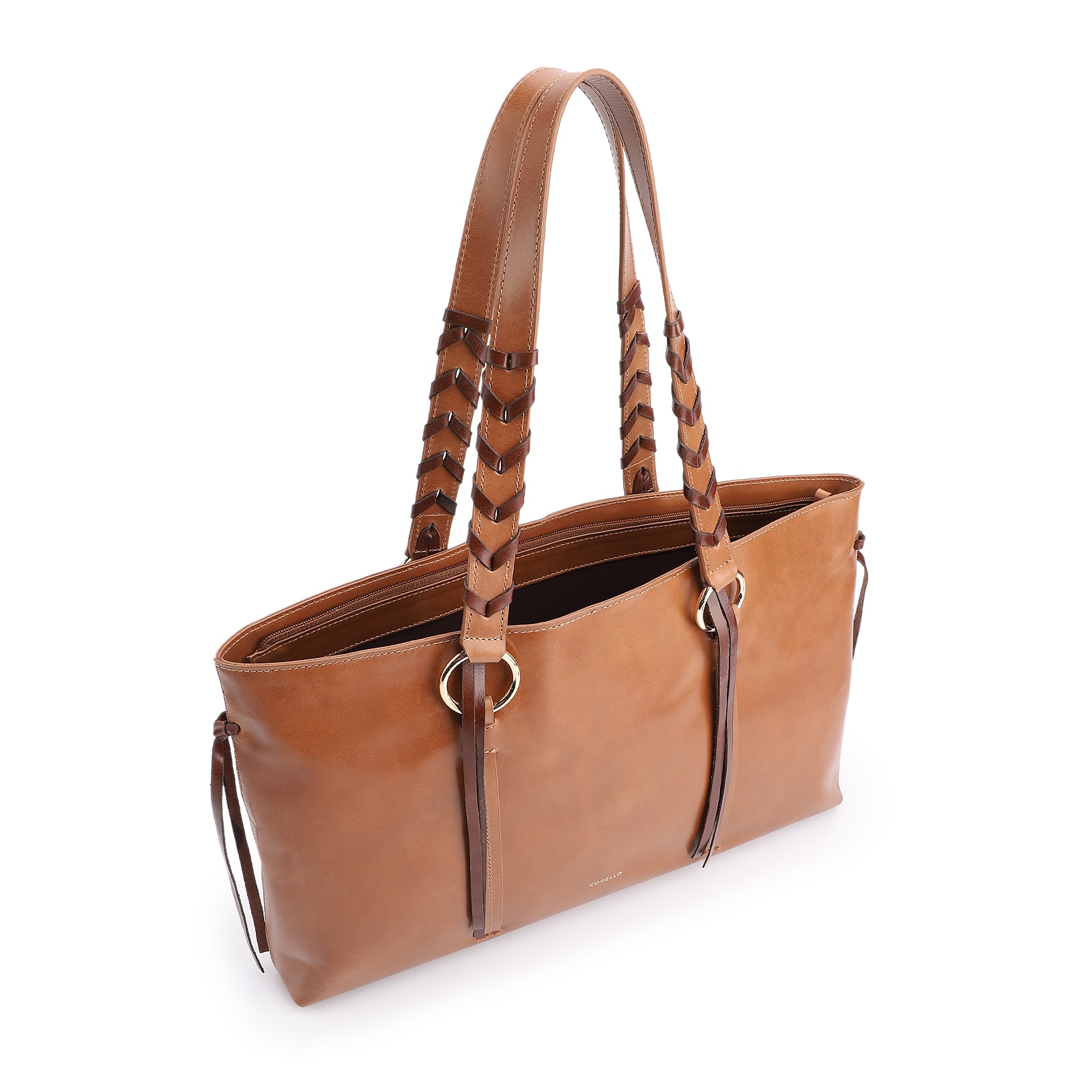 Bolsa Tote Couro Marrom Claro
