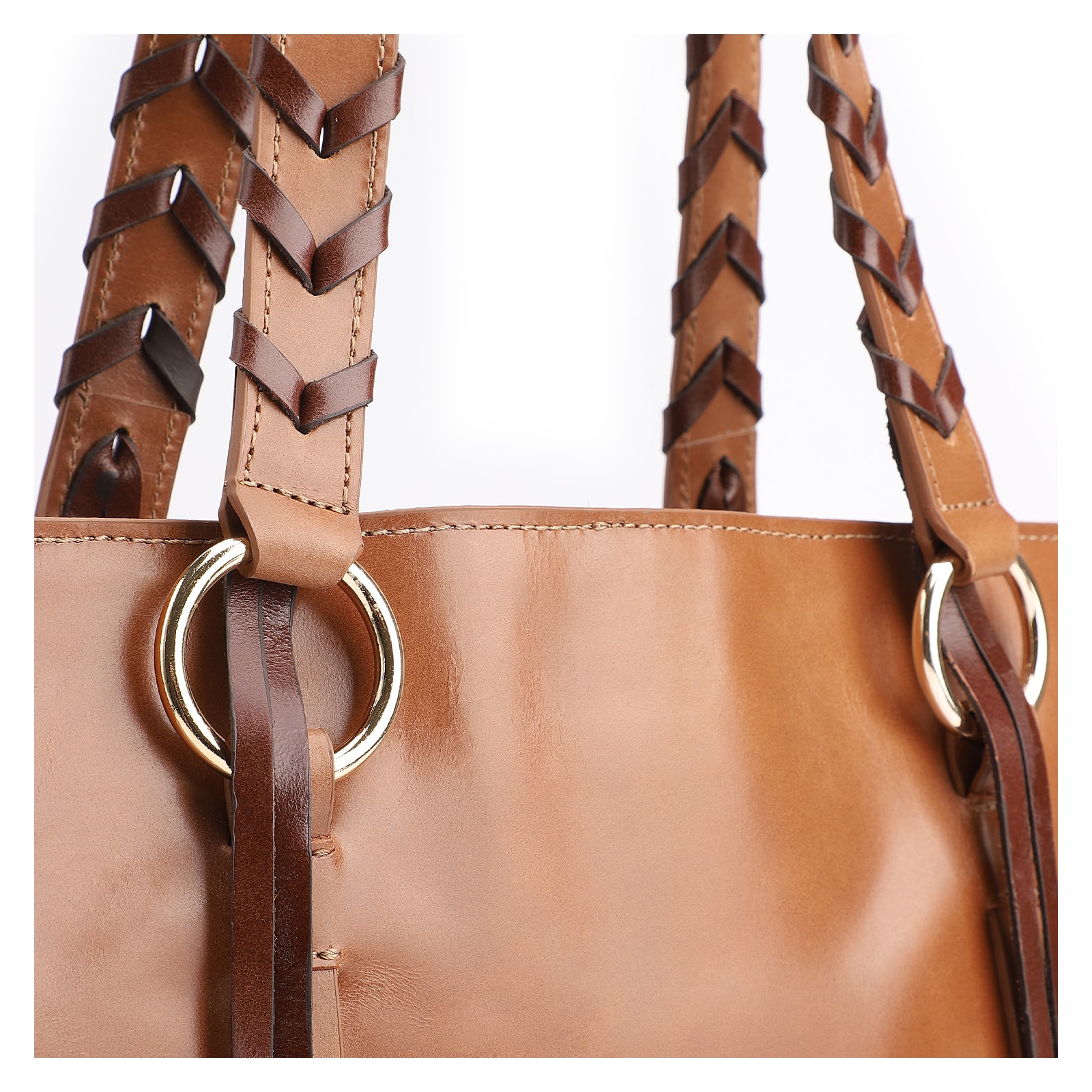 Bolsa Tote Couro Marrom Claro