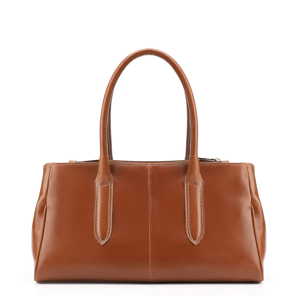 Bolsa Tote Couro Marrom Claro - imagem 3