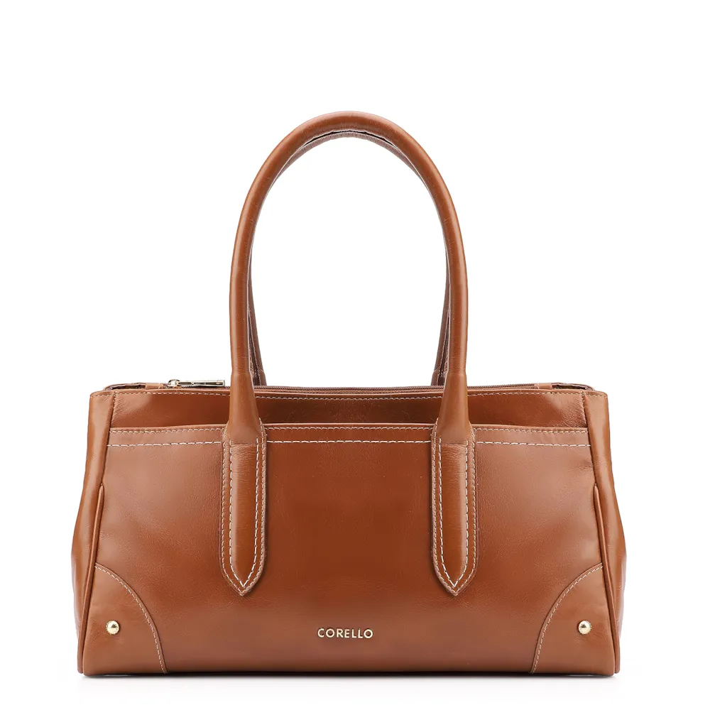 Bolsa Tote Couro Marrom Claro
