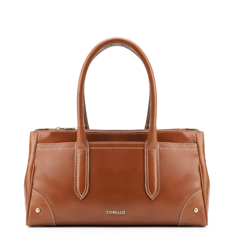 Bolsa Tote Couro Marrom Claro