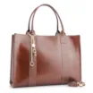 Bolsa Tote Couro Marrom/Couro Lezard Marrom - imagem 3