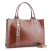 Bolsa Tote Couro Marrom/Couro Lezard Marrom - imagem 3