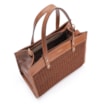 Bolsa Tote Couro Marrom/Crochet Marrom - imagem 4
