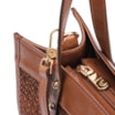 Bolsa Tote Couro Marrom/Crochet Marrom - imagem 5