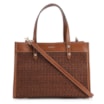 Bolsa Tote Couro Marrom/Crochet Marrom - imagem 1