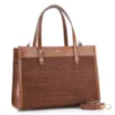 Bolsa Tote Couro Marrom/Crochet Marrom - imagem 2