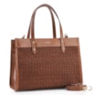 Bolsa Tote Couro Marrom/Crochet Marrom - imagem 2