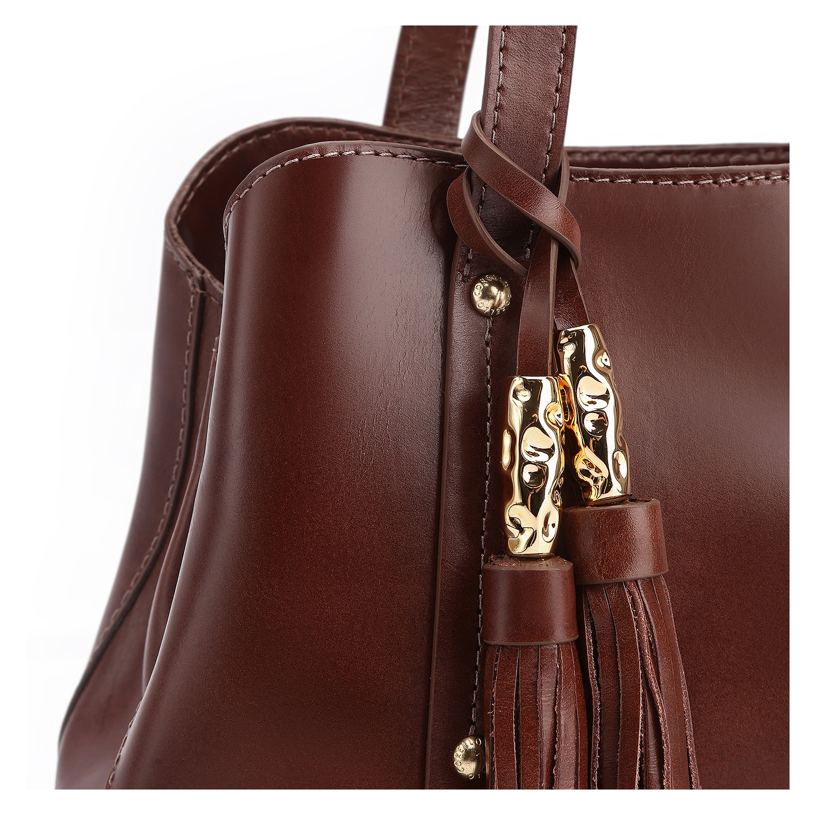 Bolsa Tote Couro Marrom Escuro