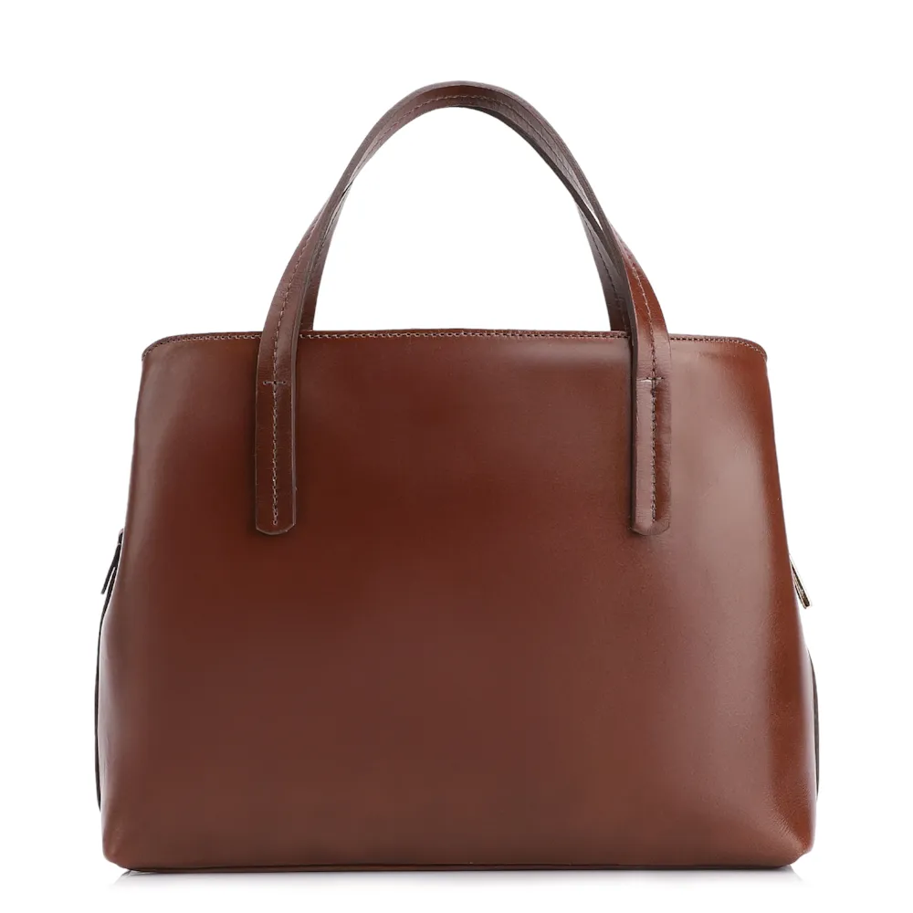 Bolsa Tote Couro Marrom Escuro - imagem 3