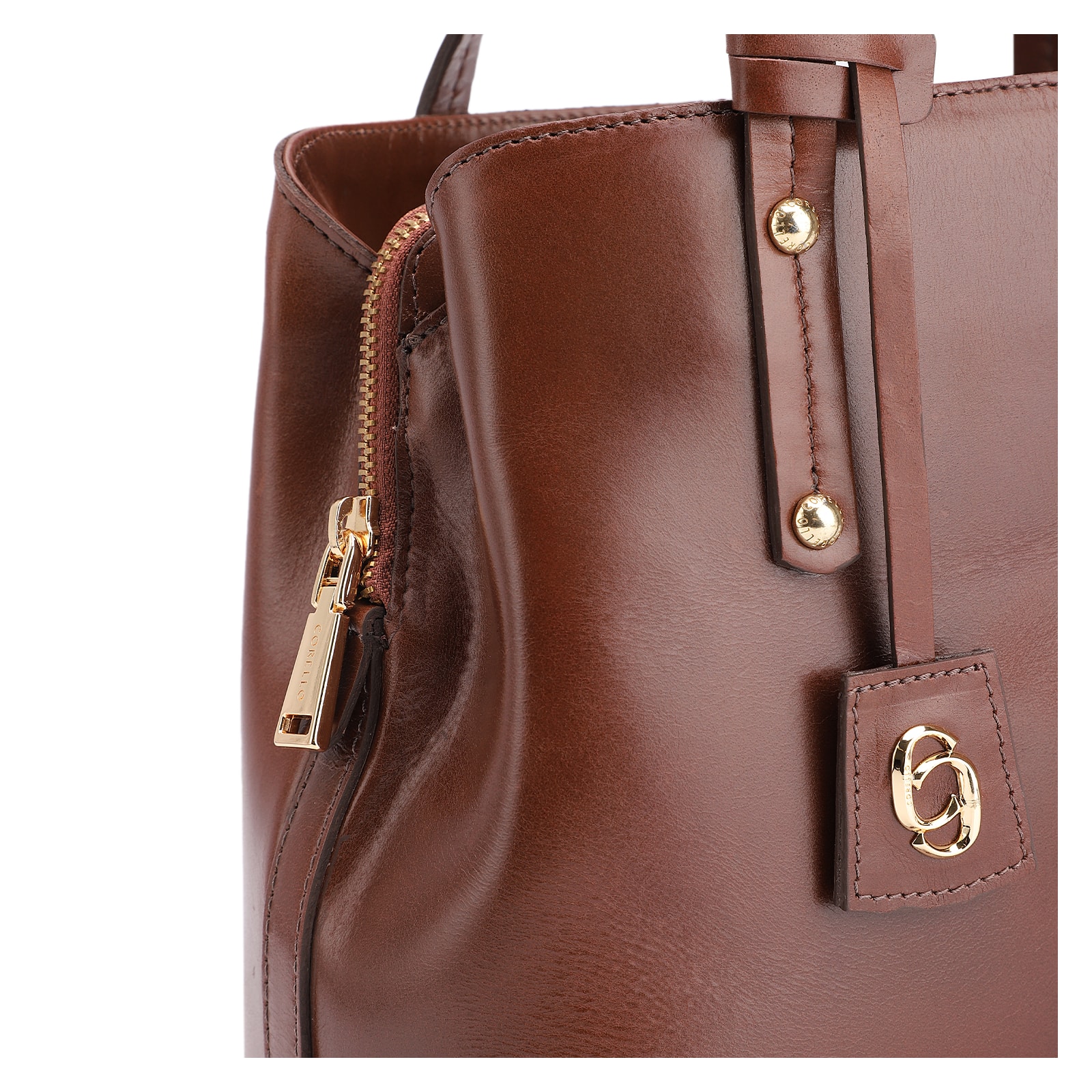 Bolsa Tote Couro Marrom Escuro