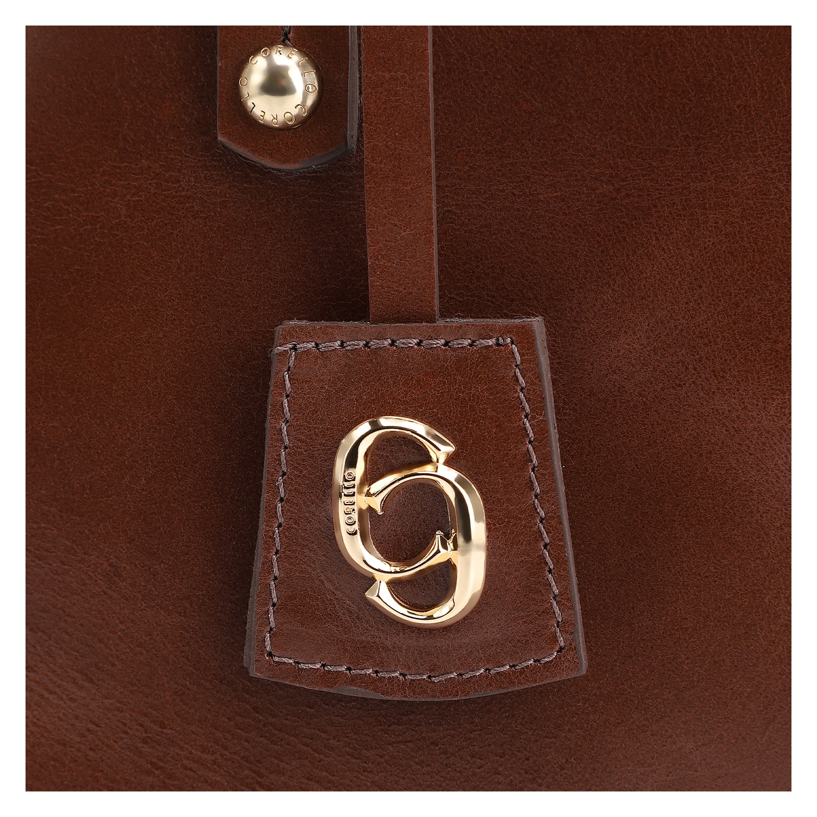 Bolsa Tote Couro Marrom Escuro