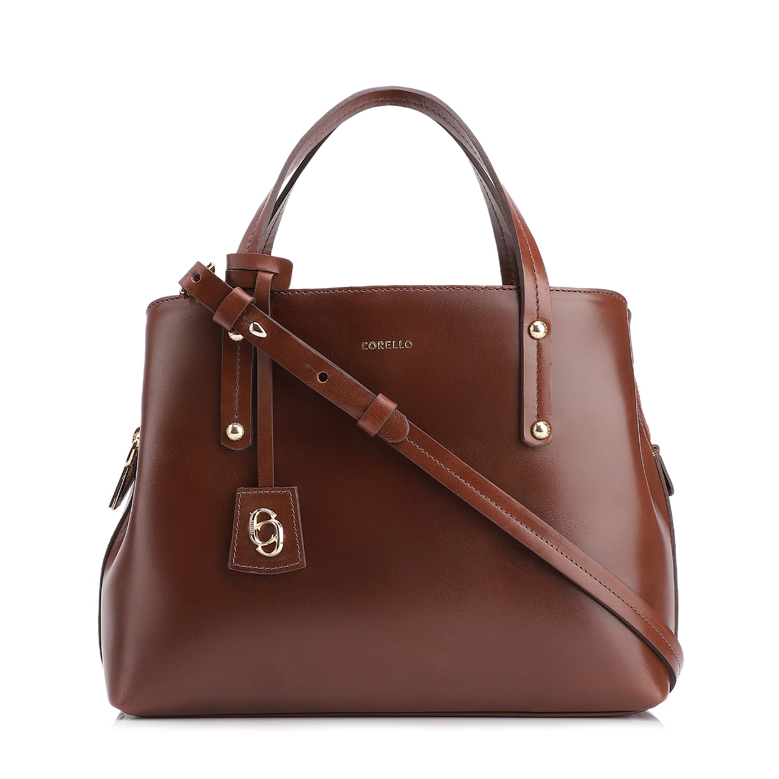 Bolsa Tote Couro Marrom Escuro