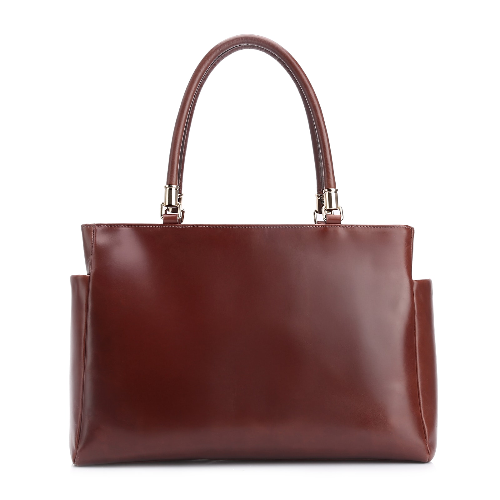 Bolsa Tote Couro Marrom Escuro