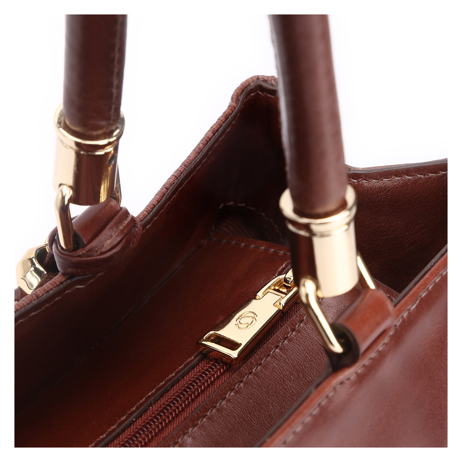 Bolsa Tote Couro Marrom Escuro