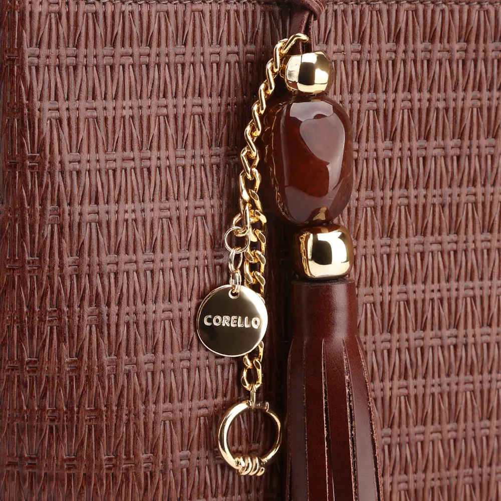 Bolsa Tote Couro Marrom Escuro - imagem 7
