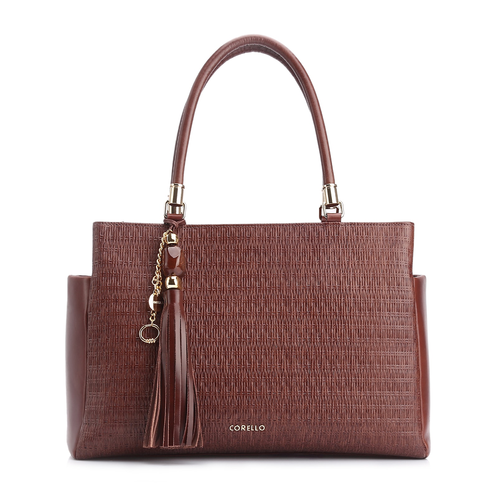 Bolsa Tote Couro Marrom Escuro