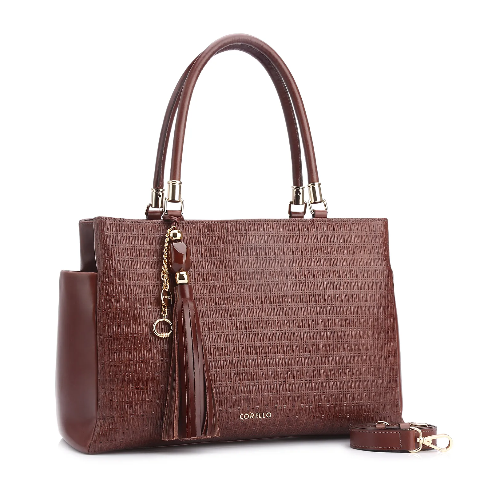 Bolsa Tote Couro Marrom Escuro