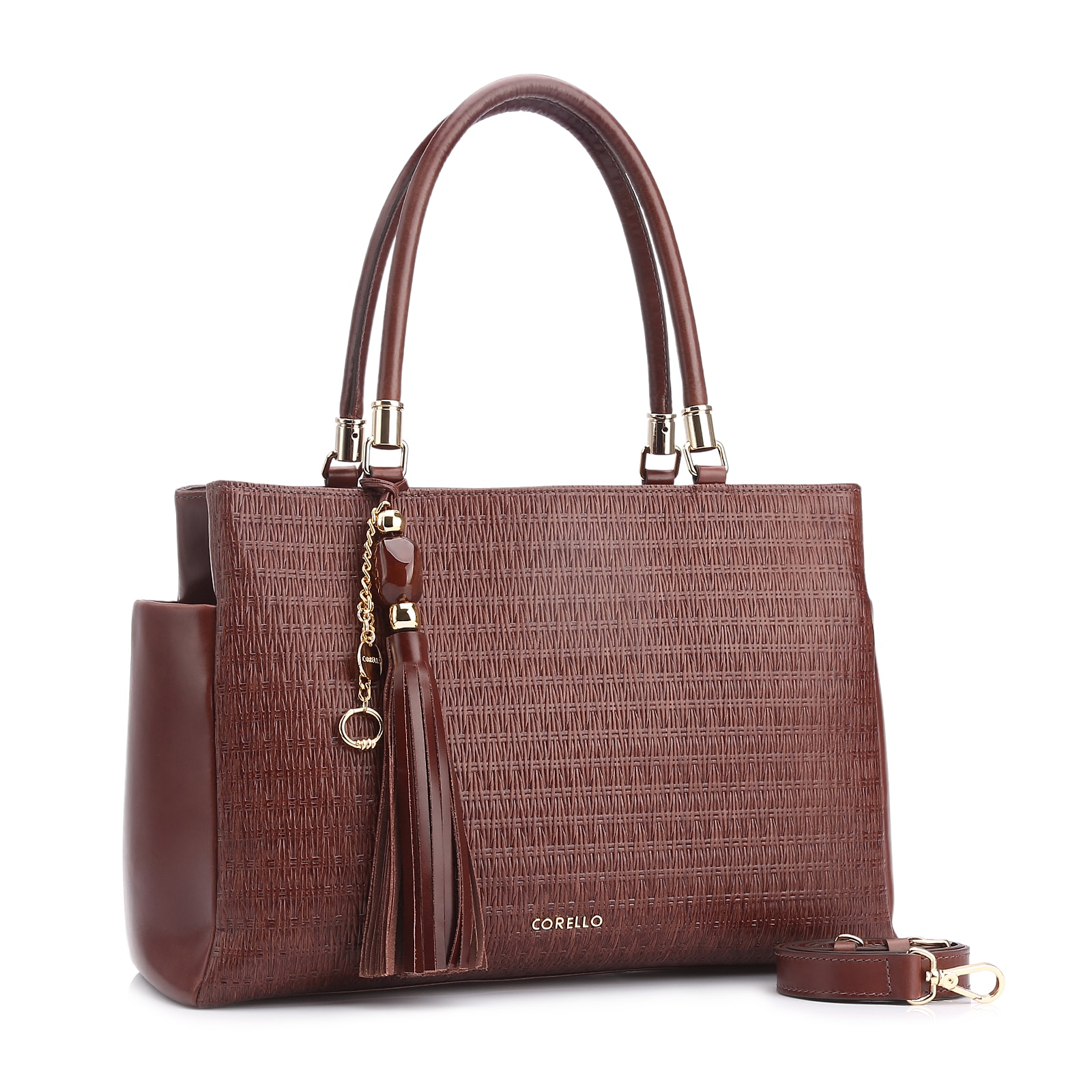 Bolsa Tote Couro Marrom Escuro