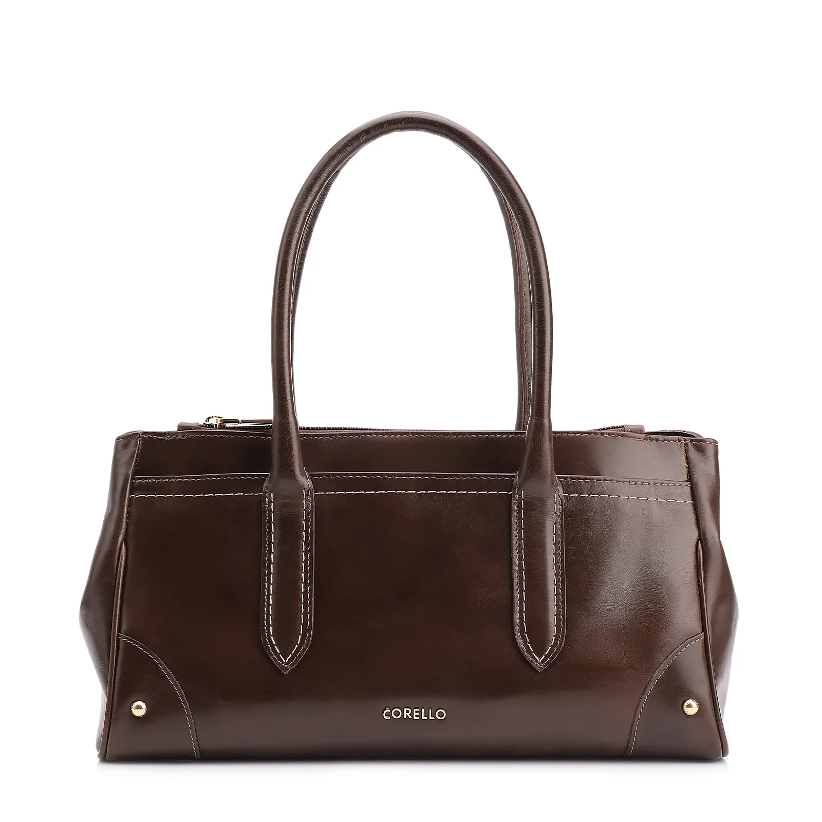 Bolsa Tote Couro Marrom Escuro