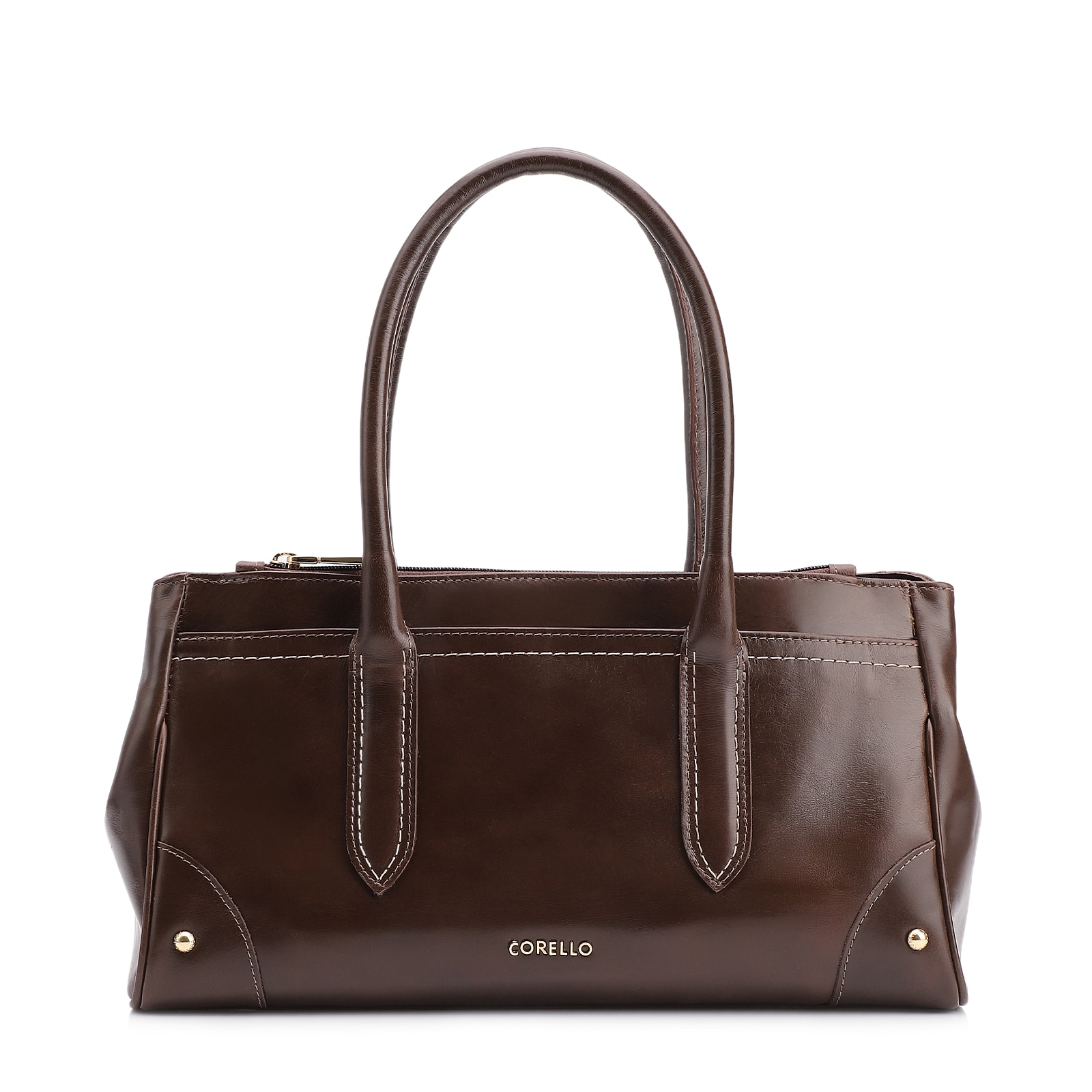 Bolsa Tote Couro Marrom Escuro