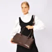 Bolsa Tote Couro Marrom Escuro - imagem 2