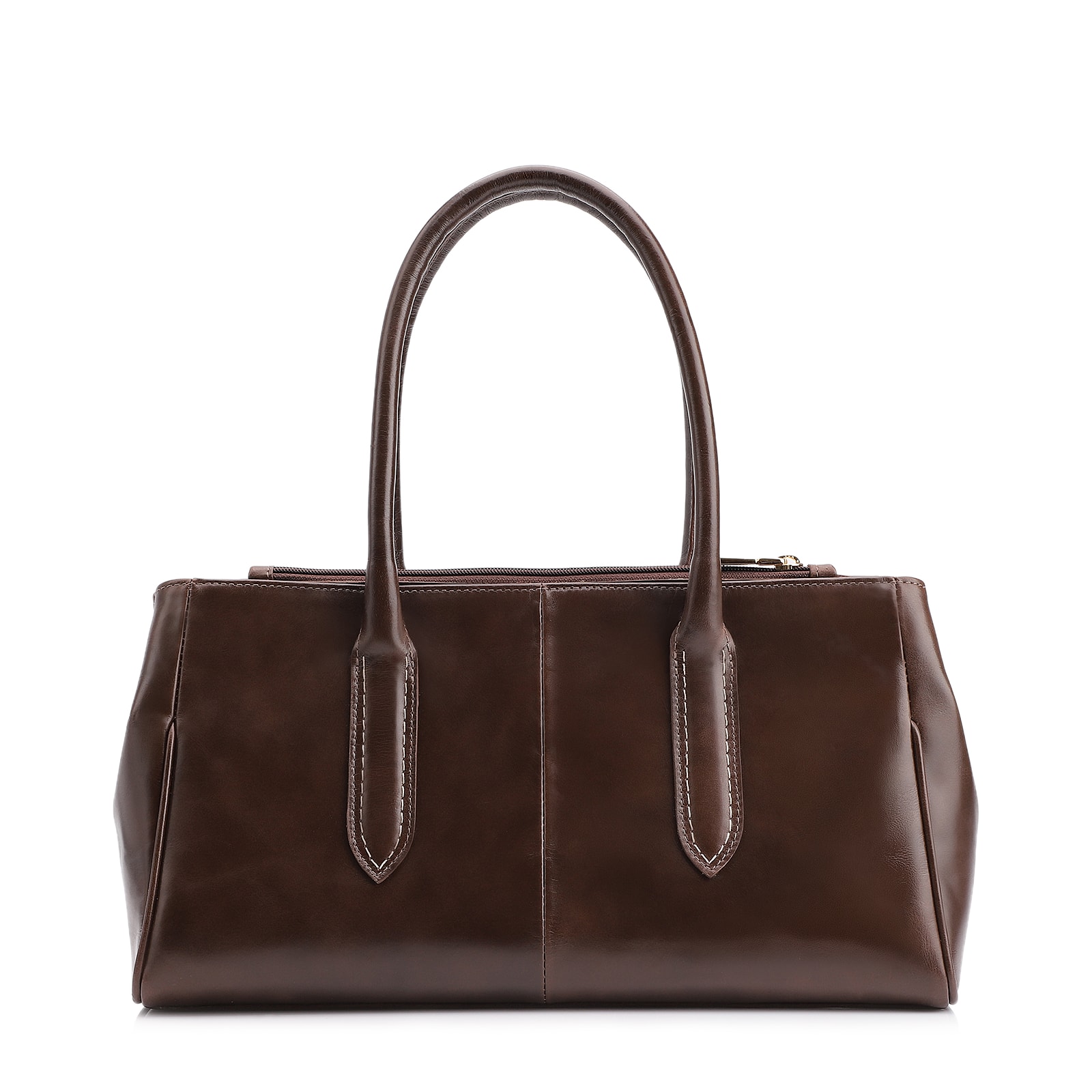 Bolsa Tote Couro Marrom Escuro