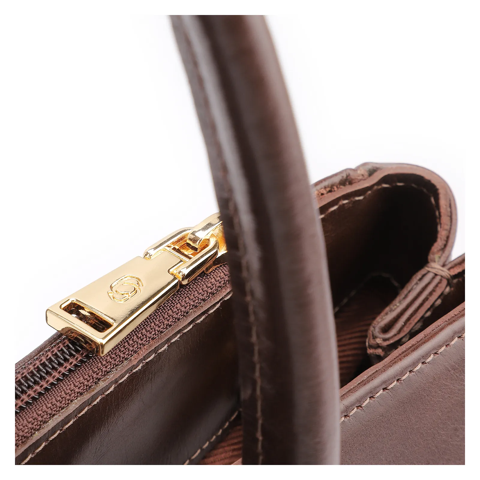 Bolsa Tote Couro Marrom Escuro