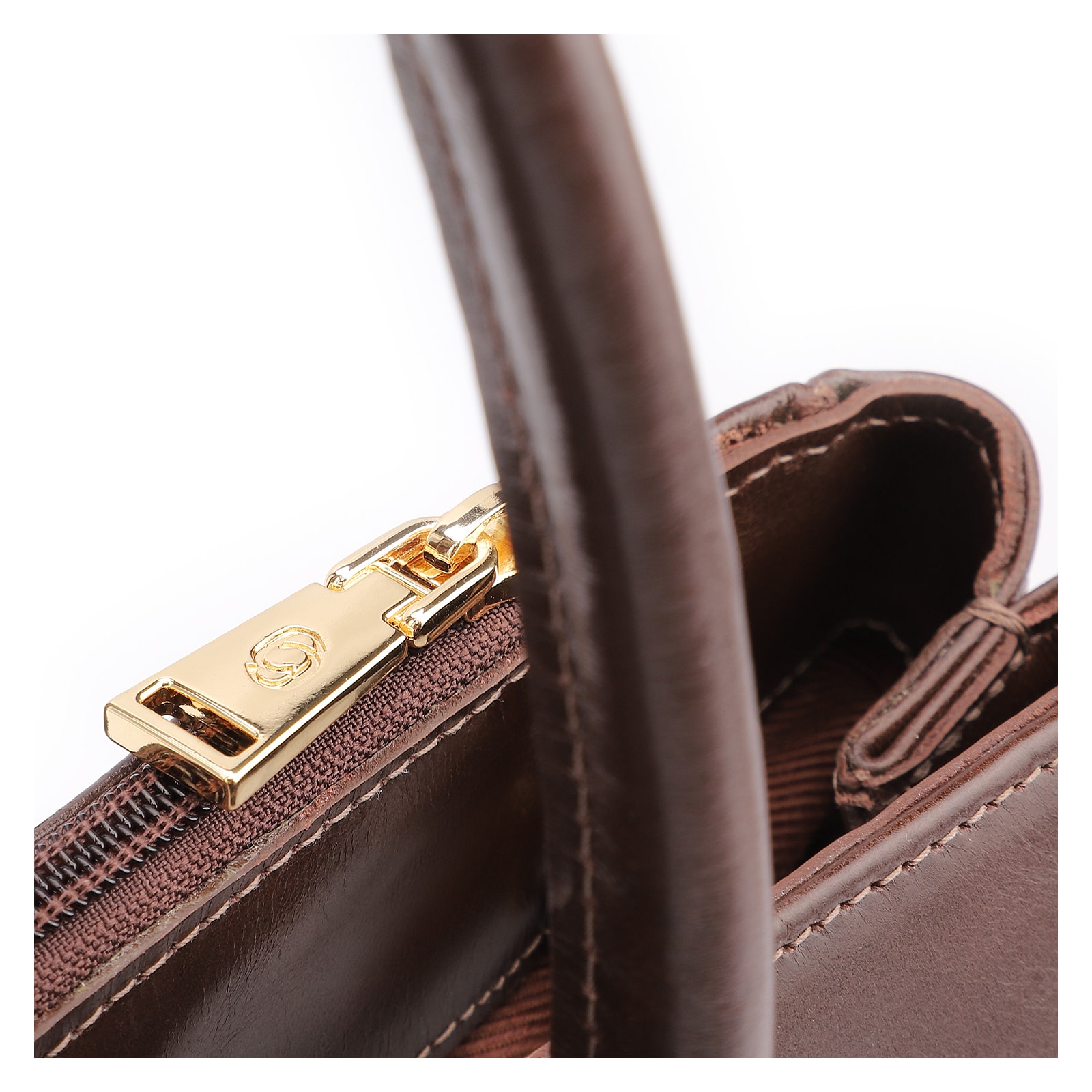 Bolsa Tote Couro Marrom Escuro