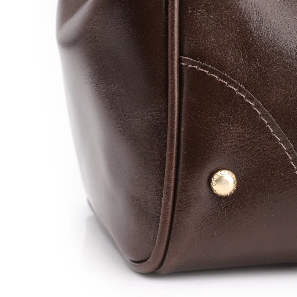Bolsa Tote Couro Marrom Escuro - imagem 7