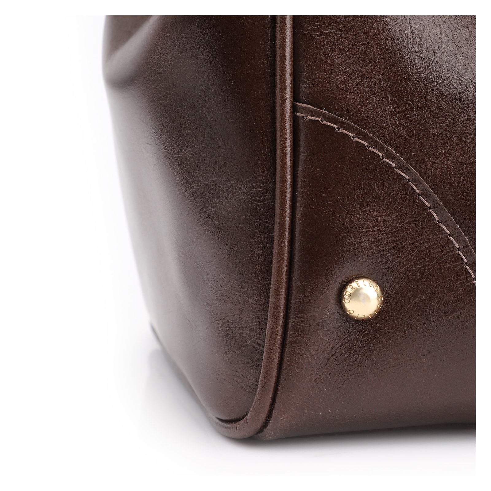 Bolsa Tote Couro Marrom Escuro