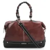 Bolsa Tote Couro Marrom/Preto - imagem 1