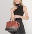 Bolsa Tote Couro Marrom/Preto - imagem 2