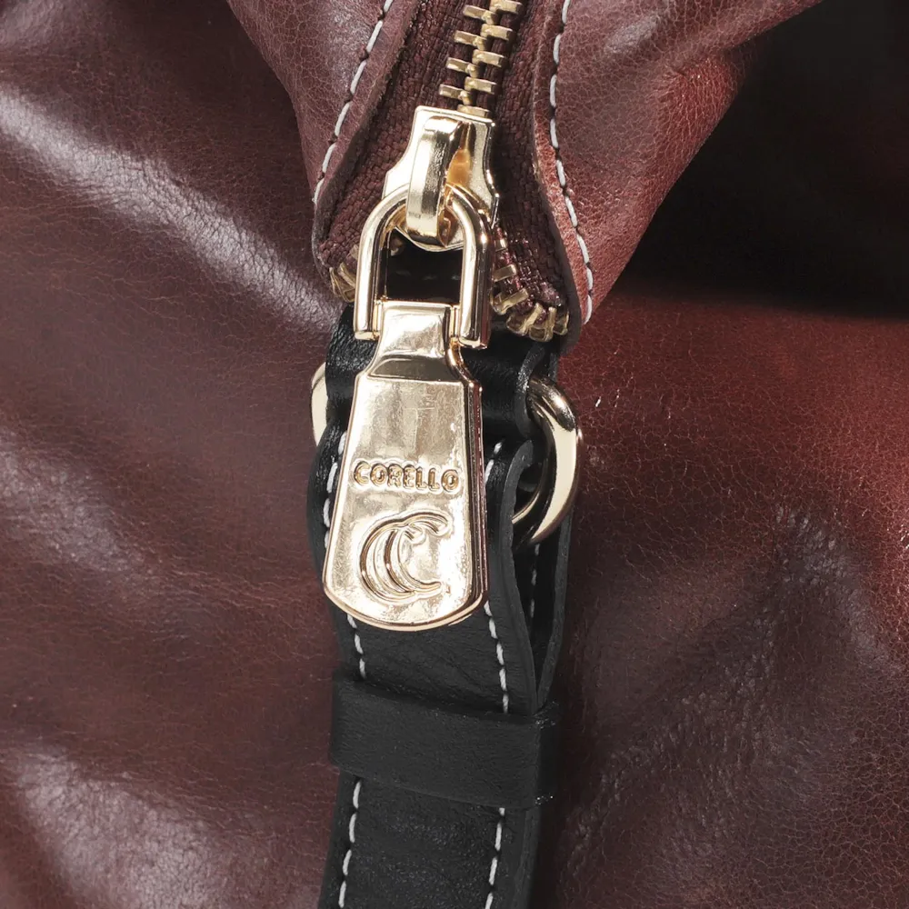 Bolsa Tote Couro Marrom/Preto - imagem 7