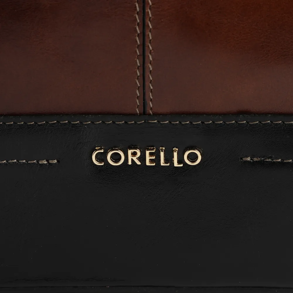 Bolsa Tote Couro Marrom / Preto - imagem 6