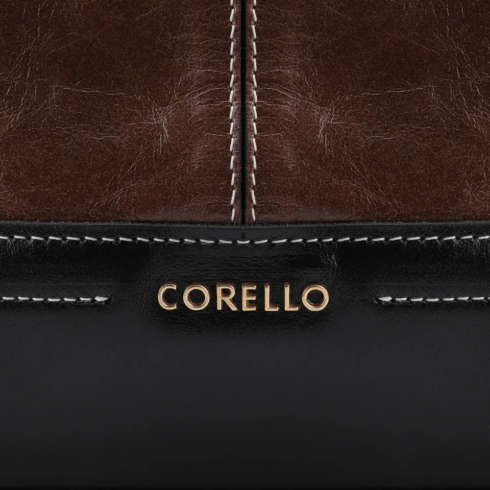 Bolsa Tote Couro Marrom/Preto - imagem 6