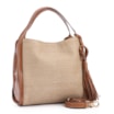 Bolsa Tote Couro Marrom/Ráfia - imagem 3
