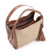 Bolsa Tote Couro Marrom/Ráfia - imagem 5