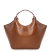 Bolsa Tote Couro Marrom/Ráfia Colorida - imagem 3