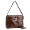 Bolsa Tote Couro Maxi Croco Marrom - imagem 3