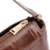 Bolsa Tote Couro Maxi Croco Marrom - imagem 6