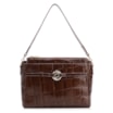 Bolsa Tote Couro Maxi Croco Marrom - imagem 1