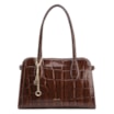  Bolsa Tote Couro Maxi Croco Marrom - imagem 1