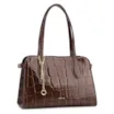  Bolsa Tote Couro Maxi Croco Marrom - imagem 3