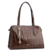  Bolsa Tote Couro Maxi Croco Marrom - imagem 3