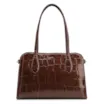  Bolsa Tote Couro Maxi Croco Marrom - imagem 4